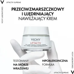 Vichy Liftactiv Supreme, przeciwzmarszczkowy krem ujędrniający do skóry normalnej i mieszanej, 50 ml