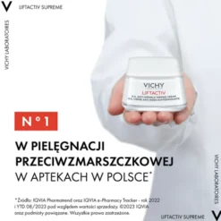 Vichy Liftactiv Supreme, przeciwzmarszczkowy krem ujędrniający do skóry normalnej i mieszanej, 50 ml