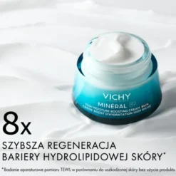 Vichy Mineral 89, krem nawilżająco-odbudowujący 100h bogaty, 50 ml