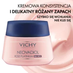 Vichy Neovadiol Rose Platinium, wzmacniający i regenerujący krem na noc, 50 ml