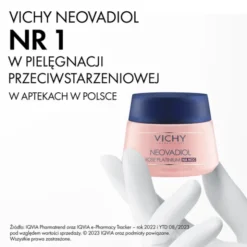 Vichy Neovadiol Rose Platinium, wzmacniający i regenerujący krem na noc, 50 ml
