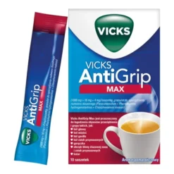 Vicks AntiGrip Max, granulat do sporządzania roztworu doustnego, 10 saszetek