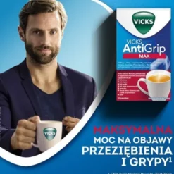 Vicks AntiGrip Max, granulat do sporządzania roztworu doustnego, 10 saszetek