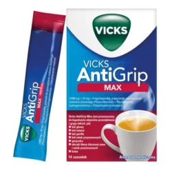 Vicks AntiGrip Max, granulat do sporządzania roztworu doustnego, 14 sasz.