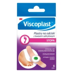 Viscoplast Plastry na odciski z kwasem salicylowym, 70 mm x 12,5 mm, 6 szt.