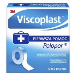 Viscoplast Polopor, przylepiec włókninowy, 5 m x 12,5 mm, 1 szt.