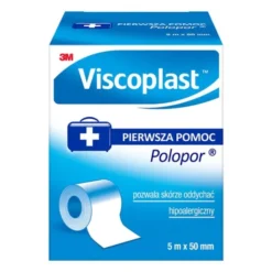 Viscoplast Polopor, przylepiec włókninowy, 5 m x 50 mm, 1 rolka