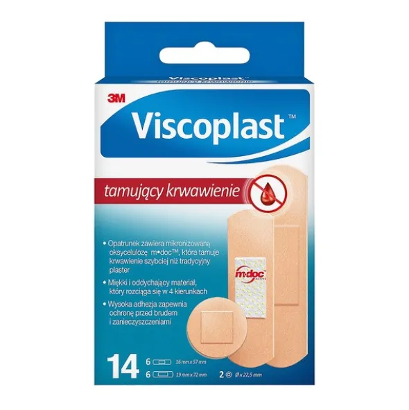 Viscoplast Tamujący krwawienie, plastry, 3 rozmiary, 14 szt.