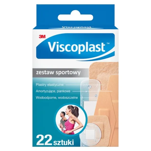 Viscoplast Zestaw Sportowy, plastry z opatrunkiem, 22 szt.