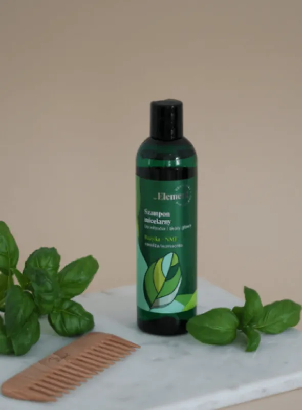Vis Plantis Basil Element, szampon micelarny do włosów i skóry głowy, bazylia + NMF, 300 ml