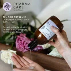 Vis Plantis Pharma Care, żel pod prysznic, lawenda + proteiny, 500 ml
