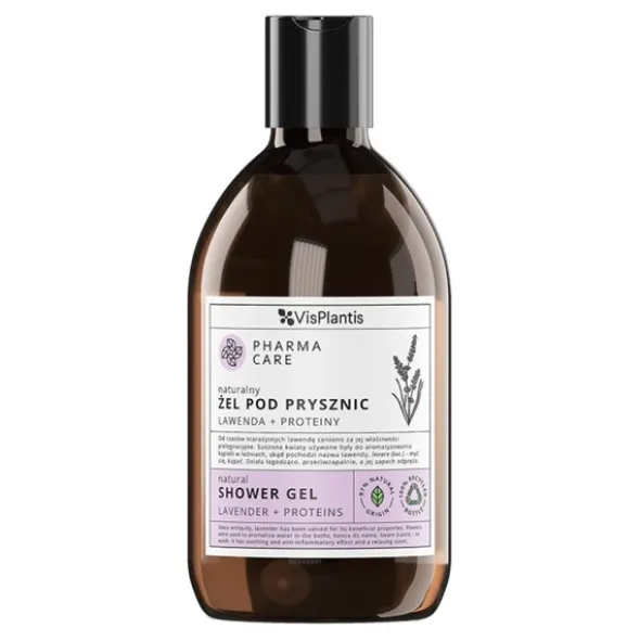 Vis Plantis Pharma Care, żel pod prysznic, lawenda + proteiny, 500 ml