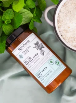 Vis Plantis Pharma Care, odświeżająca sól do kąpieli stóp, ograniczająca potliwość, mięta + mentol, 560 g