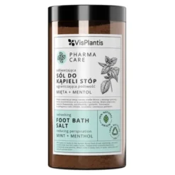 Vis Plantis Pharma Care, odświeżająca sól do kąpieli stóp, ograniczająca potliwość, mięta + mentol, 560 g