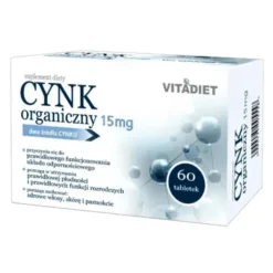 VitaDiet Cynk organiczny 15 mg, tabletki, 60 szt.