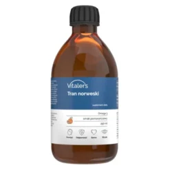 Vitaler's Tran norweski, pomarańczowy, płyn, 250 ml