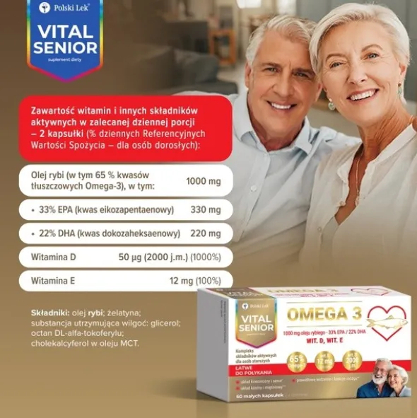 Vital Senior Omega 3, kapsułki, 60 szt.
