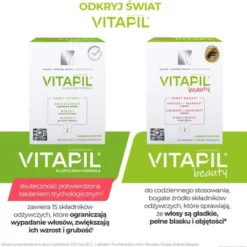 Vitapil Mama, wypadanie włosów po ciąży i podczas karmienia piersią, kapsułki twarde, 60 szt.