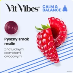Vit Vibes Calm & Balance, żelki, smak malinowy, 60 szt.