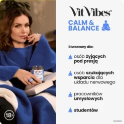Vit Vibes Calm & Balance, żelki, smak malinowy, 60 szt.