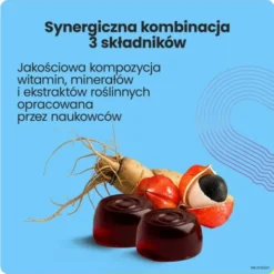 Vit Vibes Energy Booster, żelki, smak truskawkowy, 60 szt.