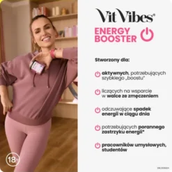 Vit Vibes Energy Booster, żelki, smak truskawkowy, 60 szt.