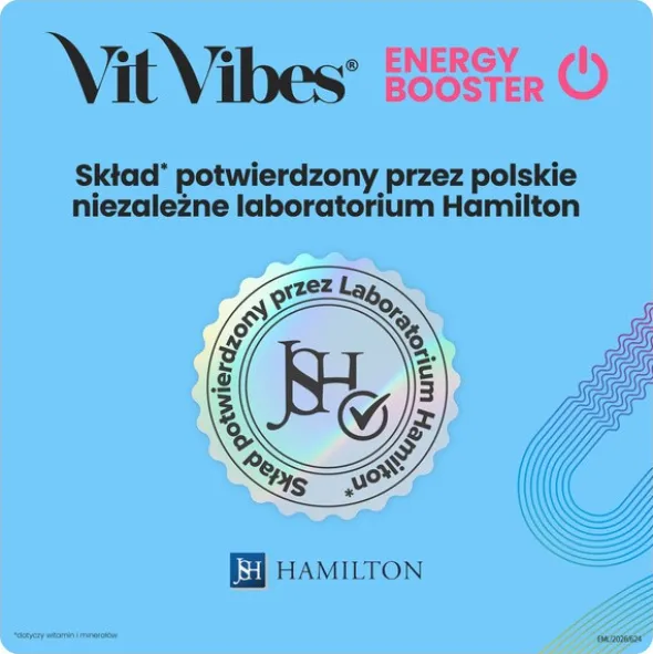 Vit Vibes Energy Booster, żelki, smak truskawkowy, 60 szt.