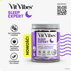 Vit Vibes Sleep Expert, żelki, smak jagody z nutą lawendy, 60 szt.