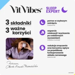 Vit Vibes Sleep Expert, żelki, smak jagody z nutą lawendy, 60 szt.