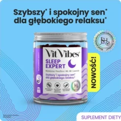 Vit Vibes Sleep Expert, żelki, smak jagody z nutą lawendy, 60 szt.