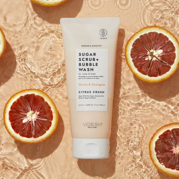 Voesh, cukrowy peeling myjący, citrus crush, 210 g
