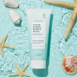 Voesh, cukrowy peeling myjący, clean ocean, 210 g