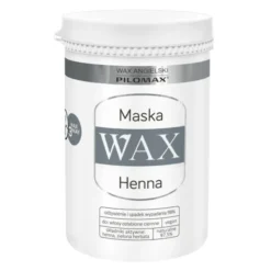 WAX Henna, Laboratorium Pilomax, maska nawilżająca na wypadanie włosów ciemnych, niefarbowanych, 480 ml