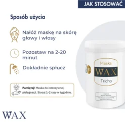 WAX Tricho, maska na wypadanie i porost włosów do skóry głowy, 240 ml