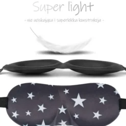Waya 3D, opaska na oczy do spania, gwiazdy, 1 szt.