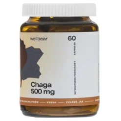 Wellbear Chaga (Błyskoporek podkorowy) 500 mg, kapsułki, 60 szt.
