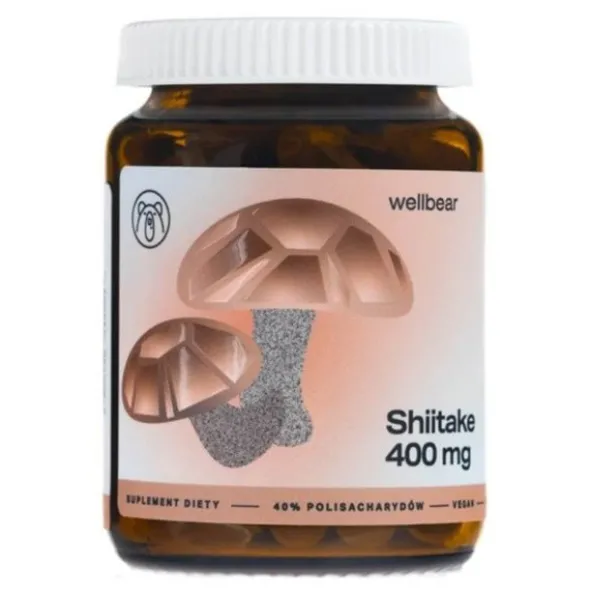 Wellbear Shiitake (Twardnik japoński) 400 mg, kapsułki, 60 szt.