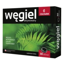 Węgiel aktywowany, tabletki, 30 szt.
