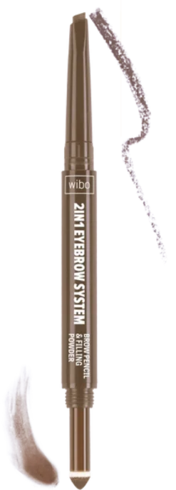 Wibo 2 in 1 Eyebrow System 1, kredka do brwi, 0,2 g