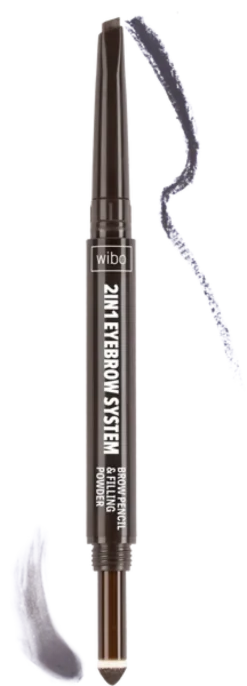 Wibo 2 in 1 Eyebrow System 2, kredka do brwi, 0,2 g