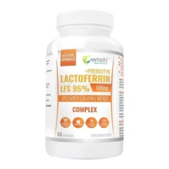 Wish Laktoferyna LFS 95% 100 mgComplex + Prebiotyk, kapsułki, 60szt.