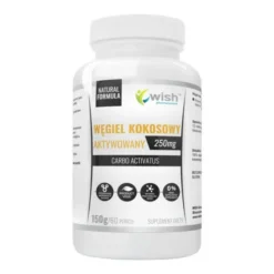 Wish Węgiel kokosowy aktywowany, 250 mg, proszek, 150 g