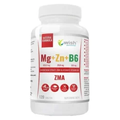 Wish, ZMA, Magnez + Cynk + B6, tabletki, 120 szt.