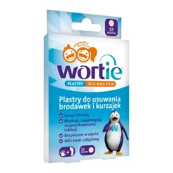 Wortie, plastry do usuwania brodawek i kurzajek, 15 szt.