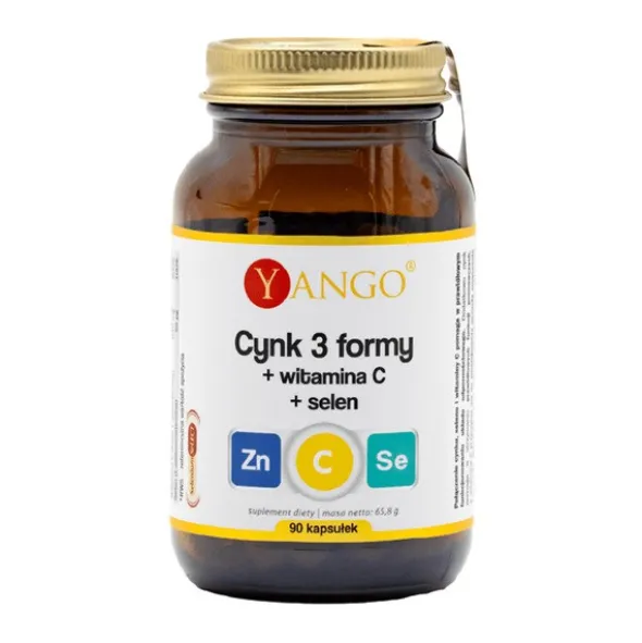 Yango Cynk 3 formy + witamina C + selen, kapsułki, 90 szt.