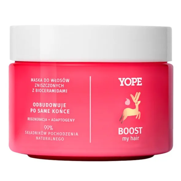 Yope Boost, maska do włosów zniszczonych z bioceramidami, 250 ml