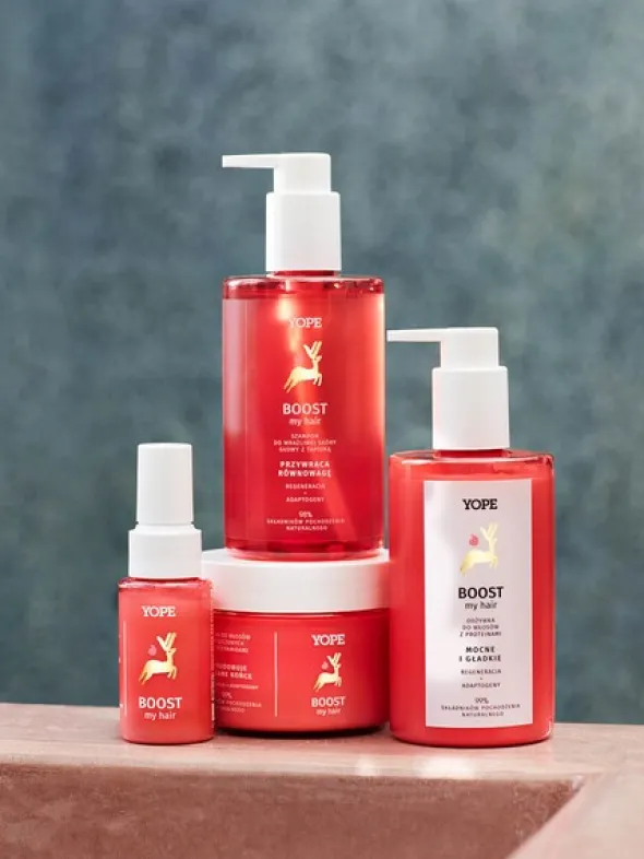 Yope Boost, maska do włosów zniszczonych z bioceramidami, 250 ml