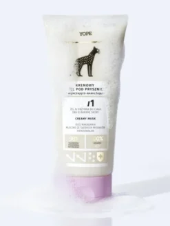 Yope Creamy, zmiękczająco-nawilżający kremowy żel pod prysznic, musk, 200 ml