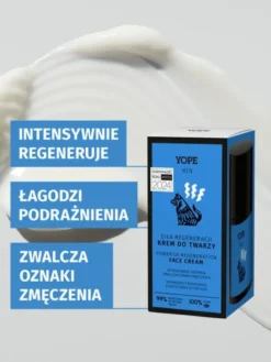 Yope Men Wood, krem do twarzy dla mężczyzn, Siła regeneracji, 50 ml