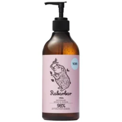 Yope, mydło w płynie Rabarbar i róża, 500 ml
